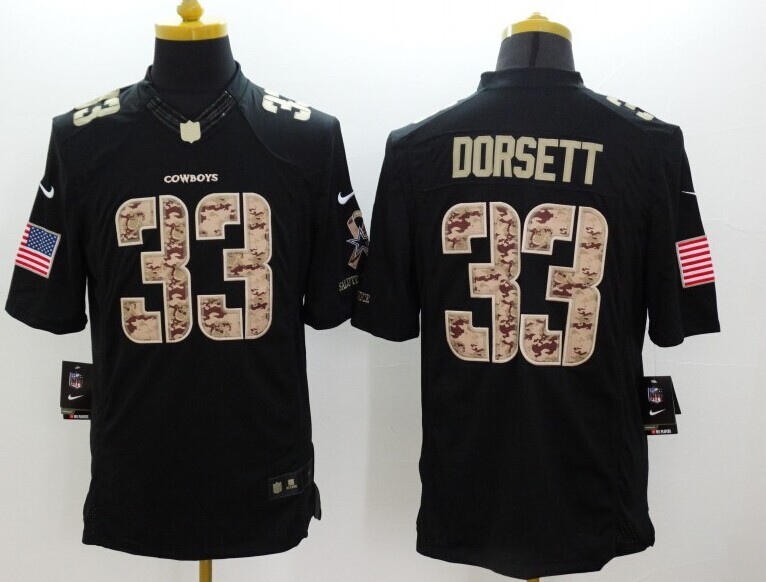 Nike Dallas Cowboys #33 Dorsett Black Salute TO Service Jersey Nike Dallas Cowboys #33 Dorsett Black Salute TO Service Jersey