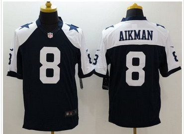 Nike Dallas Cowboys #8 Troy Aikman Navy Blue Thanksgiving Throwback Men's Stitched NFL Limited Jersey Nike Dallas Cowboys #8 Troy Aikman Navy Blue Thanksgiving Throwback Men's Stitched NFL Limited Jersey