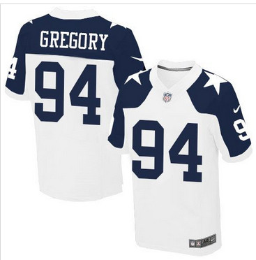 Nike Dallas Cowboys #94 Randy Gregory White Thanksgiving Throwback Men's Stitched NFL Elite Jersey Nike Dallas Cowboys #94 Randy Gregory White Thanksgiving Throwback Men's Stitched NFL Elite Jersey