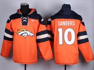 Nike Denver Broncos #10 Emmanuel Sanders Orange Player Pullover NFL Hoodie