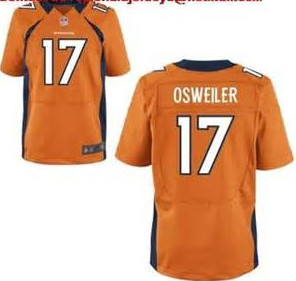 Nike Denver Broncos #17 Brock Osweiler Orange Men's Stitched NFL New Elite Jersey Nike Denver Broncos #17 Brock Osweiler Orange Men's Stitched NFL New Elite Jersey