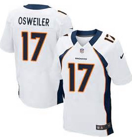 Nike Denver Broncos #17 Brock Osweiler White Alternate Men's Stitched NFL New Elite Jersey Nike Denver Broncos #17 Brock Osweiler White Alternate Men's Stitched NFL New Elite Jersey
