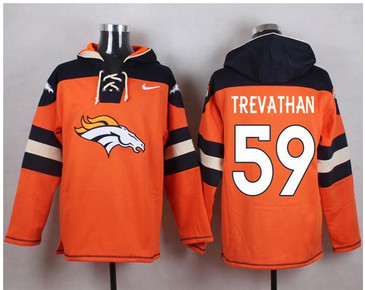 Nike Denver Broncos #59 Danny Trevathan Orange Player Pullover NFL Hoodie Nike Denver Broncos #59 Danny Trevathan Orange Player Pullover NFL Hoodie