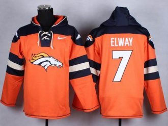 Nike Denver Broncos #7 John Elway Orange Player Pullover NFL Hoodie