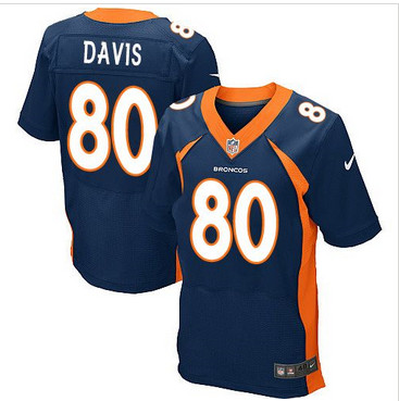 Nike Denver Broncos #80 Vernon Davis Navy Blue Alternate Men's Stitched NFL New Elite Jersey Nike Denver Broncos #80 Vernon Davis Navy Blue Alternate Men's Stitched NFL New Elite Jersey