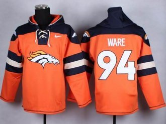 Nike Denver Broncos #94 DeMarcus Ware Orange Player Pullover NFL Hoodie