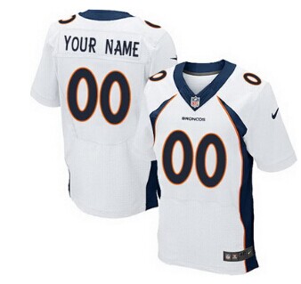 Nike Denver Broncos Customized 2013 White Elite Jersey