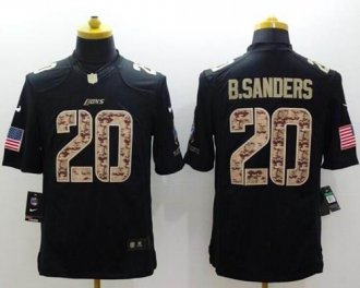 Nike Detroit Lions #20 Barry Sanders Black NFL Limited Salute to Service jersey Nike Detroit Lions #20 Barry Sanders Black NFL Limited Salute to Service jersey