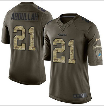 Nike Detroit Lions #21 Ameer Abdullah Green Men's Stitched NFL Limited Salute to Service Jersey Nike Detroit Lions #21 Ameer Abdullah Green Men's Stitched NFL Limited Salute to Service Jersey