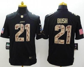 Nike Detroit Lions #21 Reggie Bush Black NFL Limited Salute to Service jersey Nike Detroit Lions #21 Reggie Bush Black NFL Limited Salute to Service jersey