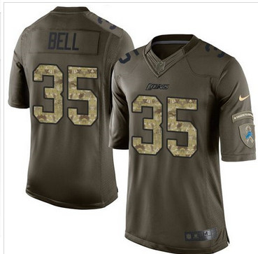 Nike Detroit Lions #35 Joique Bell Green Men's Stitched NFL Limited Salute To Service Jersey Nike Detroit Lions #35 Joique Bell Green Men's Stitched NFL Limited Salute To Service Jersey