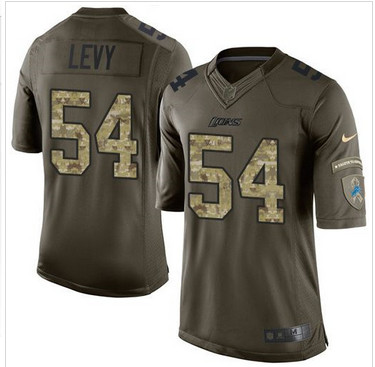Nike Detroit Lions #54 DeAndre Levy Green Men's Stitched NFL Limited Salute To Service Jersey Nike Detroit Lions #54 DeAndre Levy Green Men's Stitched NFL Limited Salute To Service Jersey