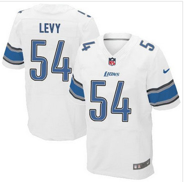 Nike Detroit Lions #54 DeAndre Levy White Men''s Stitched NFL Elite Jersey Nike Detroit Lions #54 DeAndre Levy White Men''s Stitched NFL Elite Jersey