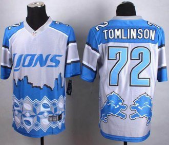 Nike Detroit Lions #72 Laken Tomlinson Blue Men's Stitched NFL Elite Noble Fashion Jersey Nike Detroit Lions #72 Laken Tomlinson Blue Men's Stitched NFL Elite Noble Fashion Jersey