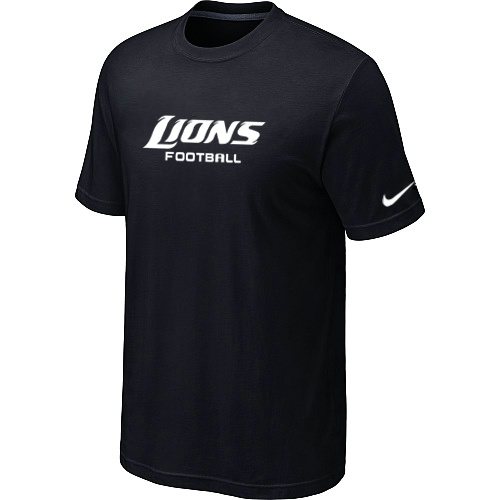 NEW Detroit Lions Sideline Legend Authentic Font Dri-fit T-Shirt Black