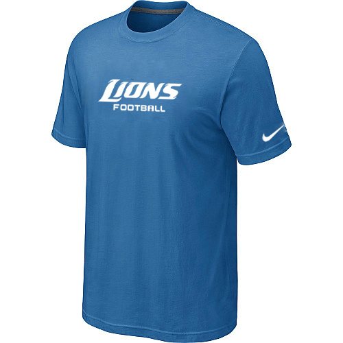 NEW Detroit Lions Sideline Legend Authentic Font Dri-fit T-Shirt L.Blue