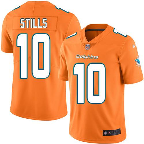 Nike Dolphins #10 Kenny Stills Orange Men's Stitched NFL Limited Rush Jersey