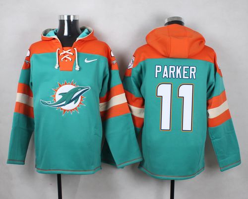 Nike Dolphins #11 DeVante Parker Aqua Green Player Pullover NFL Hoodie Nike Dolphins #11 DeVante Parker Aqua Green Player Pullover NFL Hoodie