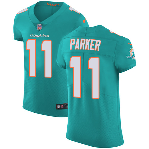 Nike Dolphins #11 DeVante Parker Aqua Green Team Color Men's Stitched NFL Vapor Untouchable Elite Jersey Nike Dolphins #11 DeVante Parker Aqua Green Team Color Men's Stitched NFL Vapor Untouchable Elite Jersey