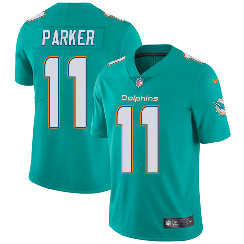 Nike Dolphins #11 DeVante Parker Aqua Green Team Color Men's Stitched NFL Vapor Untouchable Limited Jersey Nike Dolphins #11 DeVante Parker Aqua Green Team Color Men's Stitched NFL Vapor Untouchable Limited Jersey