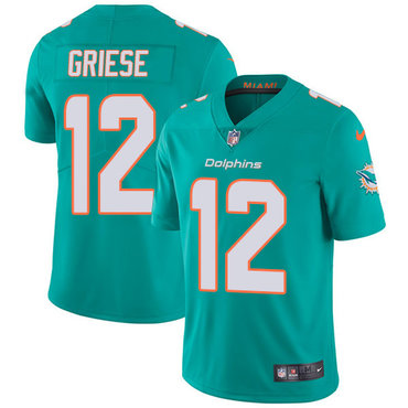 Nike Dolphins #12 Bob Griese Aqua Green Team Color Men's Stitched NFL Vapor Untouchable Limited Jersey Nike Dolphins #12 Bob Griese Aqua Green Team Color Men's Stitched NFL Vapor Untouchable Limited Jersey