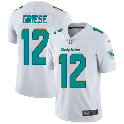 Nike Dolphins #12 Bob Griese White Men's Stitched NFL Vapor Untouchable Limited Jersey Nike Dolphins #12 Bob Griese White Men's Stitched NFL Vapor Untouchable Limited Jersey