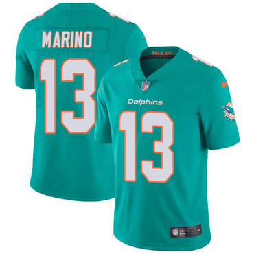 Nike Dolphins #13 Dan Marino Aqua Green Team Color Men's Stitched NFL Vapor Untouchable Limited Jersey Nike Dolphins #13 Dan Marino Aqua Green Team Color Men's Stitched NFL Vapor Untouchable Limited Jersey
