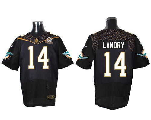 Nike Dolphins #14 Jarvis Landry Black 2016 Pro Bowl Men's Stitched NFL Elite Jersey Nike Dolphins #14 Jarvis Landry Black 2016 Pro Bowl Men's Stitched NFL Elite Jersey