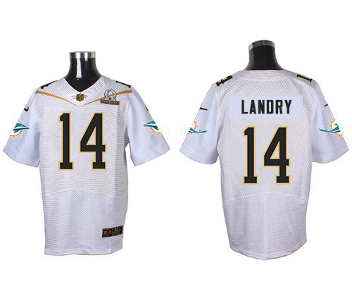 Nike Dolphins #14 Jarvis Landry White 2016 Pro Bowl Men's Stitched NFL Elite Jersey Nike Dolphins #14 Jarvis Landry White 2016 Pro Bowl Men's Stitched NFL Elite Jersey