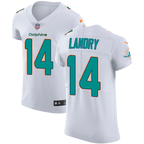 Nike Dolphins #14 Jarvis Landry White Men's Stitched NFL Vapor Untouchable Elite Jersey Nike Dolphins #14 Jarvis Landry White Men's Stitched NFL Vapor Untouchable Elite Jersey