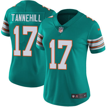 Nike Dolphins #17 Ryan Tannehill Aqua Green Alternate Women's Stitched NFL Vapor Untouchable Limited Jersey