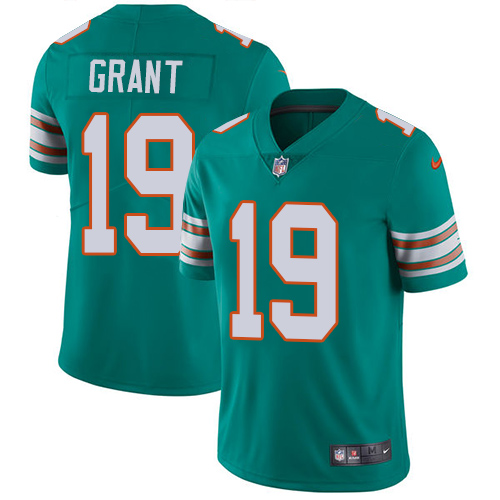 Nike Dolphins #19 Jakeem Grant Aqua Green Alternate Men's Stitched NFL Vapor Untouchable Limited Jersey Nike Dolphins #19 Jakeem Grant Aqua Green Alternate Men's Stitched NFL Vapor Untouchable Limited Jersey