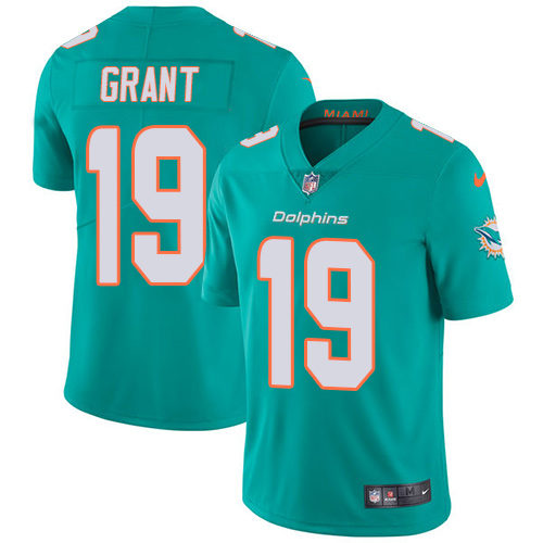 Nike Dolphins #19 Jakeem Grant Aqua Green Team Color Men's Stitched NFL Vapor Untouchable Limited Jersey Nike Dolphins #19 Jakeem Grant Aqua Green Team Color Men's Stitched NFL Vapor Untouchable Limited Jersey