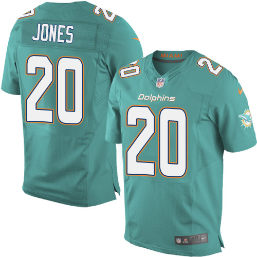 Nike Dolphins #20 Reshad Jones Aqua Green Team Color Men's Stitched NFL New Elite Jersey Nike Dolphins #20 Reshad Jones Aqua Green Team Color Men's Stitched NFL New Elite Jersey
