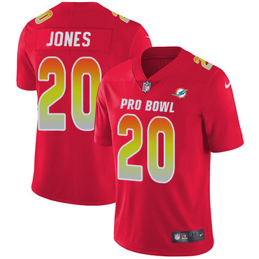 Nike Dolphins #20 Reshad Jones Red Men's Stitched NFL Limited AFC 2018 Pro Bowl Jersey Nike Dolphins #20 Reshad Jones Red Men's Stitched NFL Limited AFC 2018 Pro Bowl Jersey