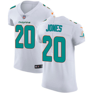 Nike Dolphins #20 Reshad Jones White Men's Stitched NFL Vapor Untouchable Elite Jersey Nike Dolphins #20 Reshad Jones White Men's Stitched NFL Vapor Untouchable Elite Jersey