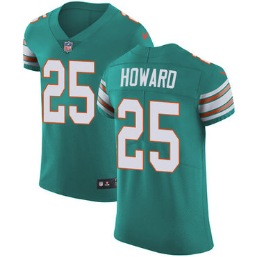 Nike Dolphins #25 Xavien Howard Aqua Green Alternate Men's Stitched NFL Vapor Untouchable Elite Jersey Nike Dolphins #25 Xavien Howard Aqua Green Alternate Men's Stitched NFL Vapor Untouchable Elite Jersey