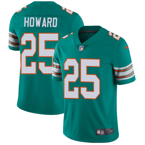 Nike Dolphins #25 Xavien Howard Aqua Green Alternate Men's Stitched NFL Vapor Untouchable Limited Jersey Nike Dolphins #25 Xavien Howard Aqua Green Alternate Men's Stitched NFL Vapor Untouchable Limited Jersey