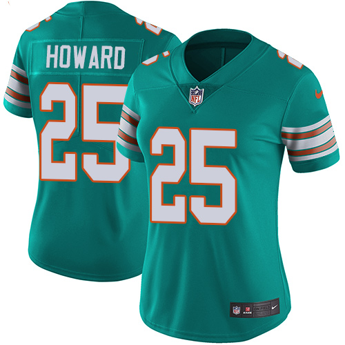 Nike Dolphins #25 Xavien Howard Aqua Green Alternate Women's Stitched NFL Vapor Untouchable Limited Jersey Nike Dolphins #25 Xavien Howard Aqua Green Alternate Women's Stitched NFL Vapor Untouchable Limited Jersey