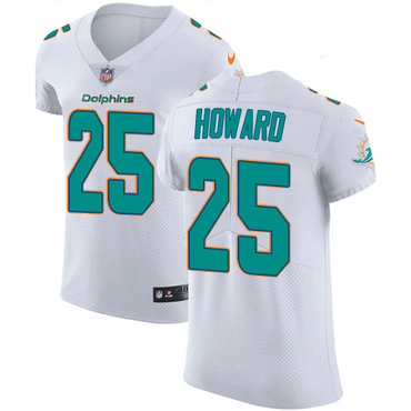 Nike Dolphins #25 Xavien Howard White Men's Stitched NFL Vapor Untouchable Elite Jersey Nike Dolphins #25 Xavien Howard White Men's Stitched NFL Vapor Untouchable Elite Jersey