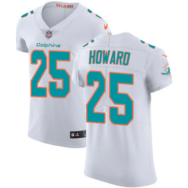 Nike Dolphins #25 Xavien Howard White Men's Stitched NFL Vapor Untouchable Elite Jersey Nike Dolphins #25 Xavien Howard White Men's Stitched NFL Vapor Untouchable Elite Jersey