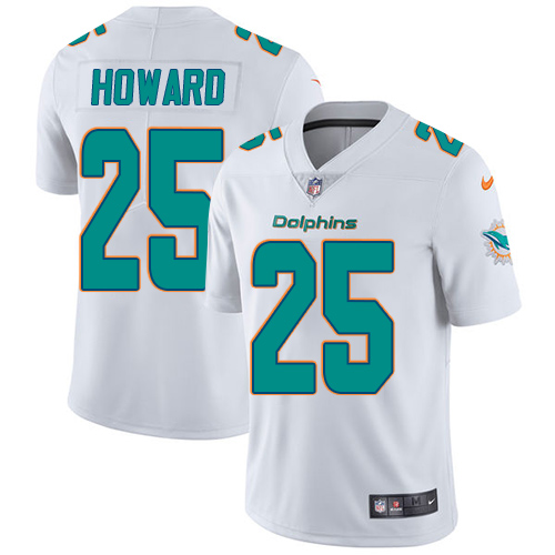 Nike Dolphins #25 Xavien Howard White Men's Stitched NFL Vapor Untouchable Limited Jersey Nike Dolphins #25 Xavien Howard White Men's Stitched NFL Vapor Untouchable Limited Jersey