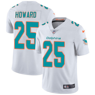 Nike Dolphins #25 Xavien Howard White Men's Stitched NFL Vapor Untouchable Limited Jersey Nike Dolphins #25 Xavien Howard White Men's Stitched NFL Vapor Untouchable Limited Jersey