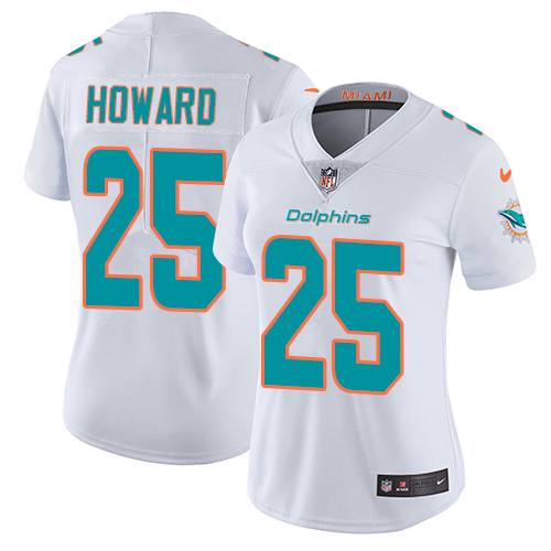 Nike Dolphins #25 Xavien Howard White Women's Stitched NFL Vapor Untouchable Limited Jersey Nike Dolphins #25 Xavien Howard White Women's Stitched NFL Vapor Untouchable Limited Jersey