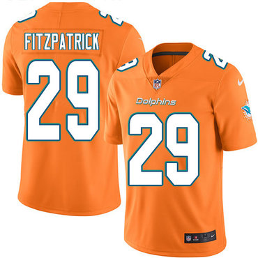 Nike Dolphins #29 Minkah Fitzpatrick Orange Men's Stitched NFL Limited Rush Jersey Nike Dolphins #29 Minkah Fitzpatrick Orange Men's Stitched NFL Limited Rush Jersey
