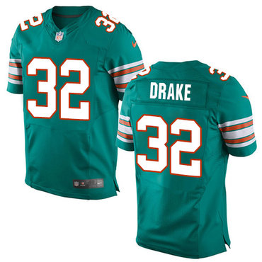 Nike Dolphins #32 Kenyan Drake Aqua Green Alternate Men's Stitched NFL Elite Jersey Nike Dolphins #32 Kenyan Drake Aqua Green Alternate Men's Stitched NFL Elite Jersey