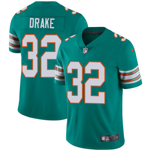 Nike Dolphins #32 Kenyan Drake Aqua Green Alternate Men's Stitched NFL Vapor Untouchable Limited Jersey Nike Dolphins #32 Kenyan Drake Aqua Green Alternate Men's Stitched NFL Vapor Untouchable Limited Jersey
