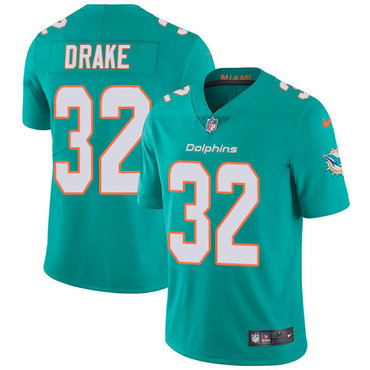 Nike Dolphins #32 Kenyan Drake Aqua Green Team Color Men's Stitched NFL Vapor Untouchable Limited Jersey Nike Dolphins #32 Kenyan Drake Aqua Green Team Color Men's Stitched NFL Vapor Untouchable Limited Jersey