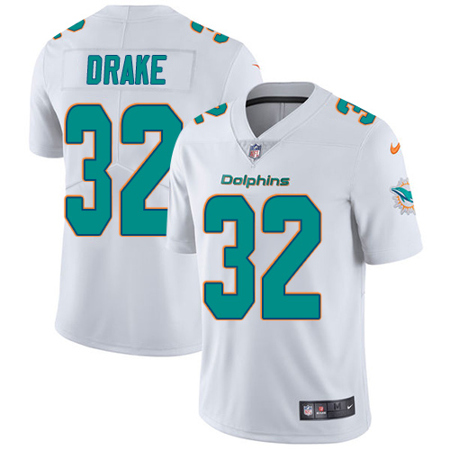 Nike Dolphins #32 Kenyan Drake White Men's Stitched NFL Vapor Untouchable Limited Jersey