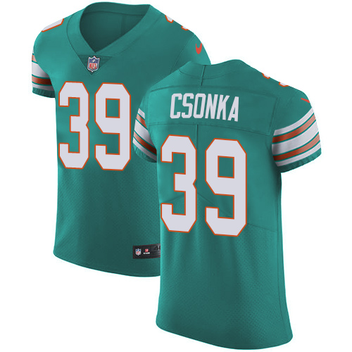 Nike Dolphins #39 Larry Csonka Aqua Green Alternate Men's Stitched NFL Vapor Untouchable Elite Jersey Nike Dolphins #39 Larry Csonka Aqua Green Alternate Men's Stitched NFL Vapor Untouchable Elite Jersey